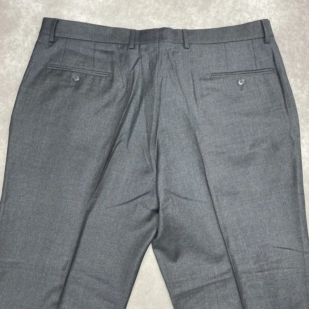Jos A Bank Travelers Separates Men’s 40W Wool Dark Gray Dress Pants Flat Front